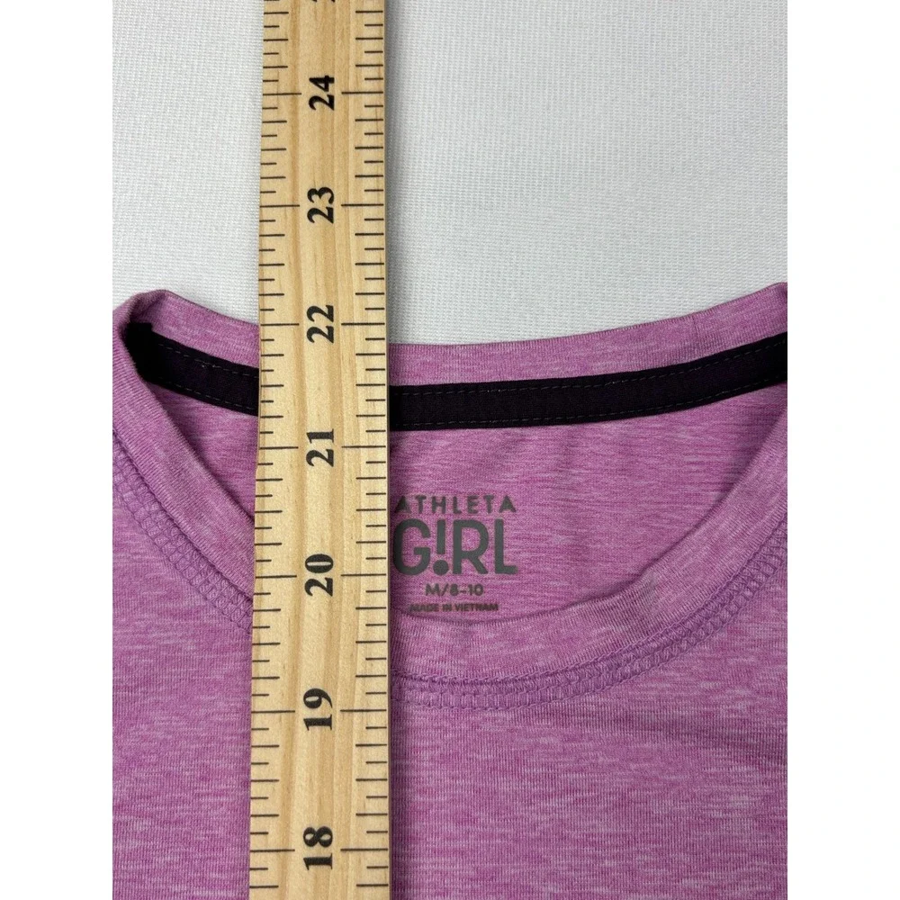 Athleta Girl Purple Heathered Long Sleeve Thumbhole Active‎ Top Size M 8-10